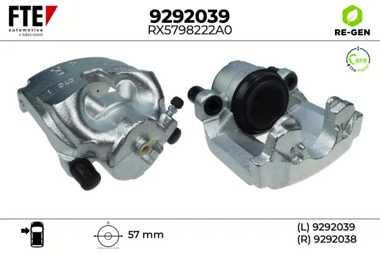 Bremssattel Vorderachse rechts FTE 9292039 Bild Bremssattel Vorderachse rechts FTE 9292039