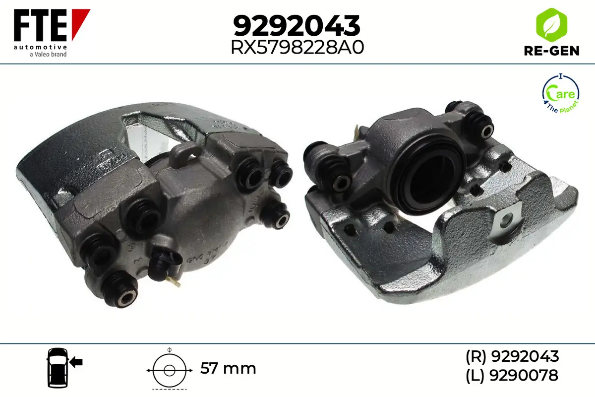 Bremssattel Vorderachse rechts FTE 9292043