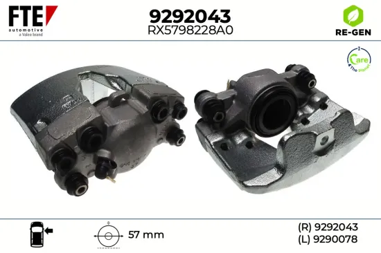 Bremssattel Vorderachse rechts FTE 9292043 Bild Bremssattel Vorderachse rechts FTE 9292043