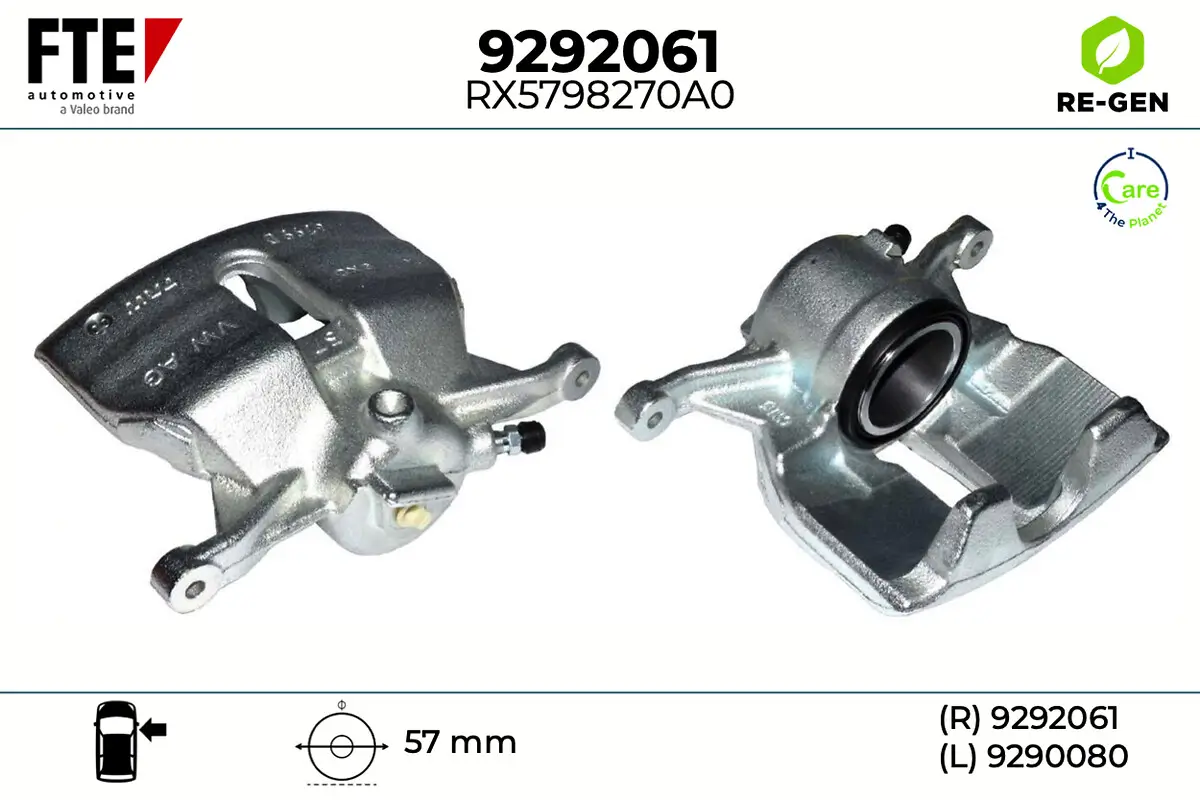 Bremssattel Vorderachse rechts FTE 9292061