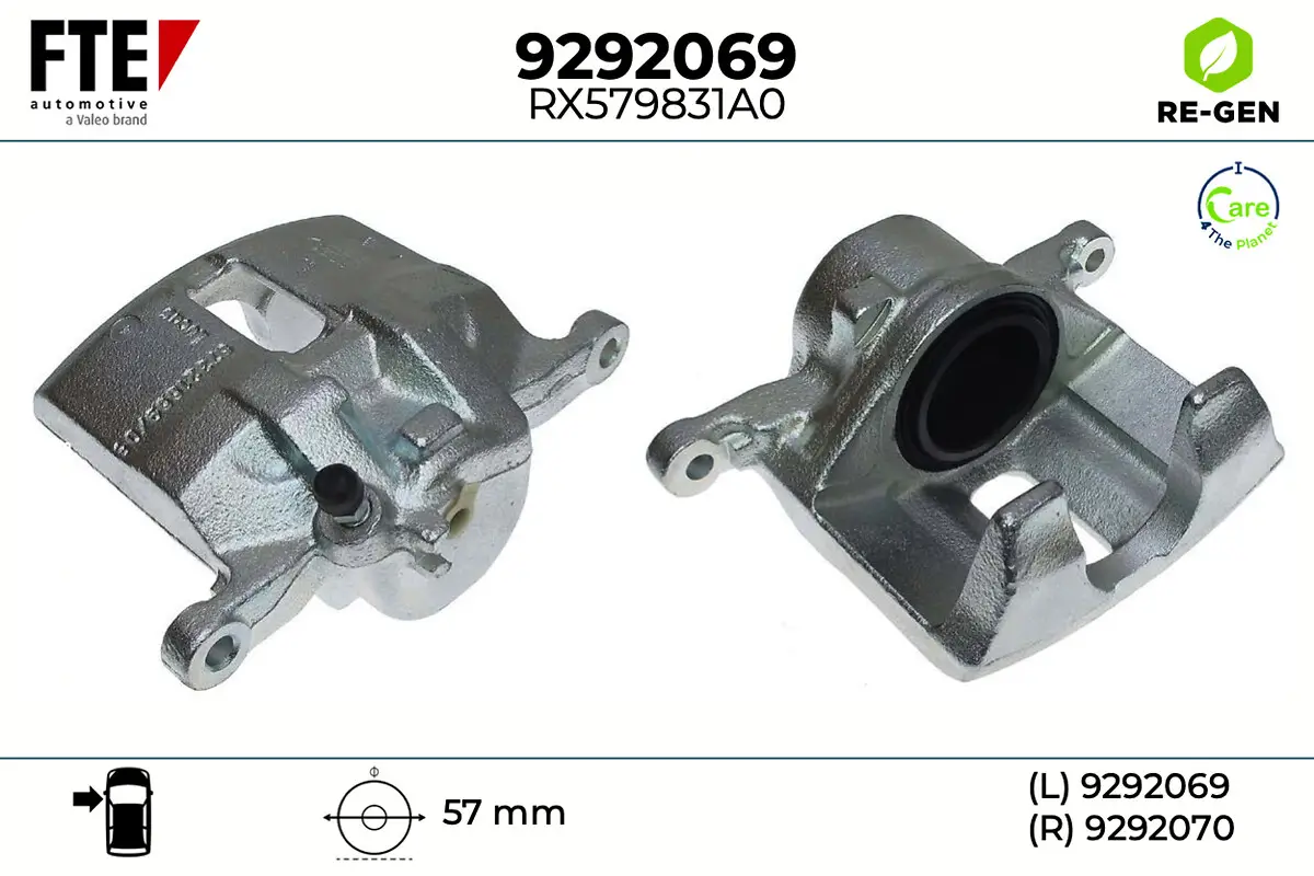 Bremssattel Vorderachse links FTE 9292069