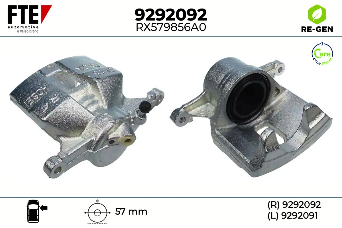 Bremssattel Vorderachse rechts FTE 9292092