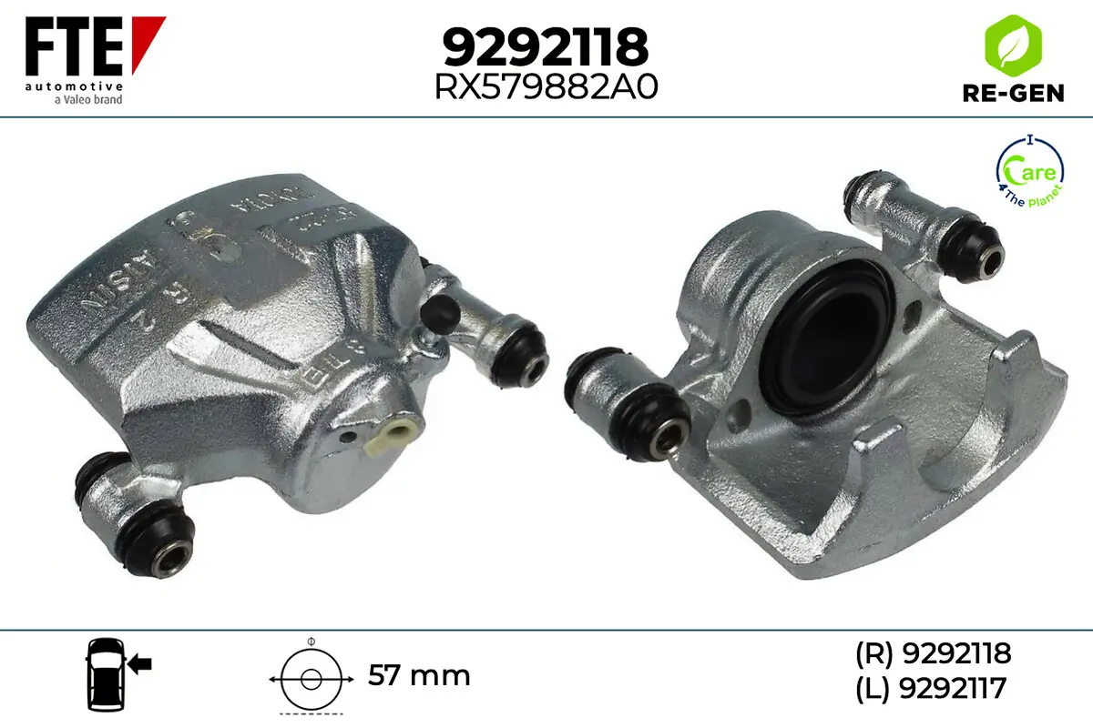 Bremssattel Vorderachse rechts FTE 9292118