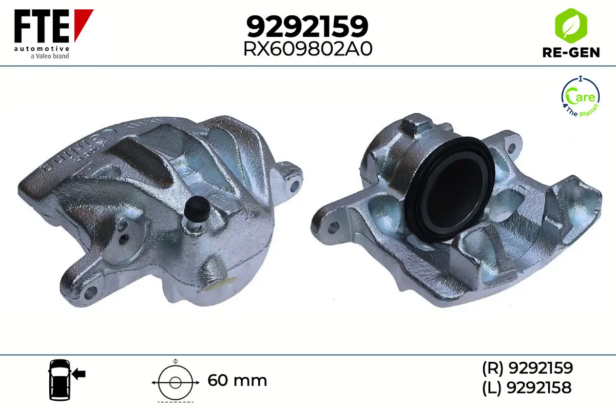 Bremssattel Vorderachse rechts FTE 9292159