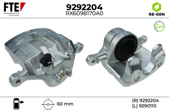Bremssattel Vorderachse rechts FTE 9292204 Bild Bremssattel Vorderachse rechts FTE 9292204