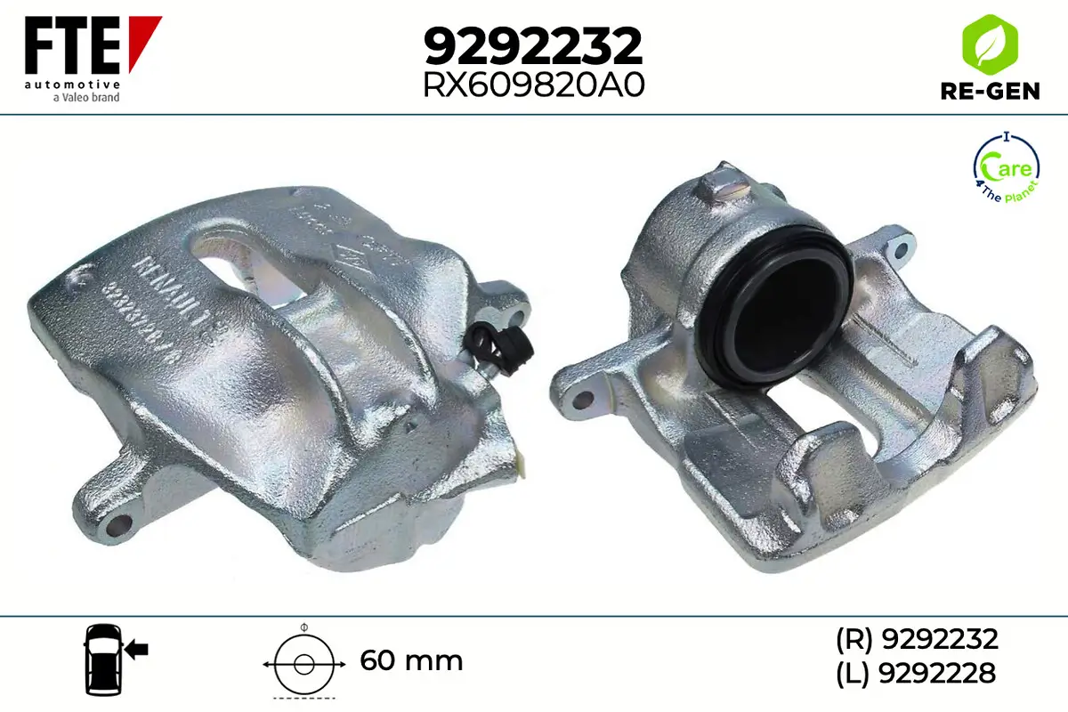 Bremssattel Vorderachse rechts FTE 9292232