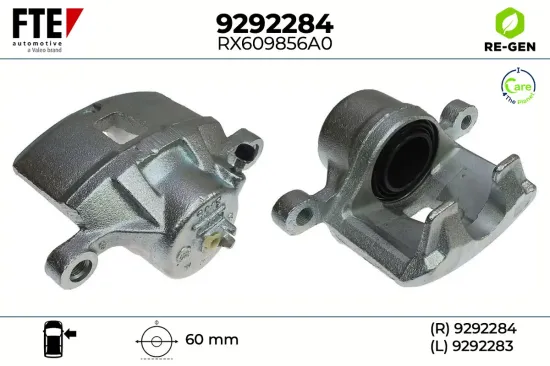 Bremssattel Vorderachse rechts vor der Achse FTE 9292284 Bild Bremssattel Vorderachse rechts vor der Achse FTE 9292284