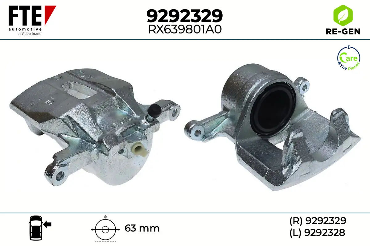 Bremssattel Vorderachse rechts FTE 9292329