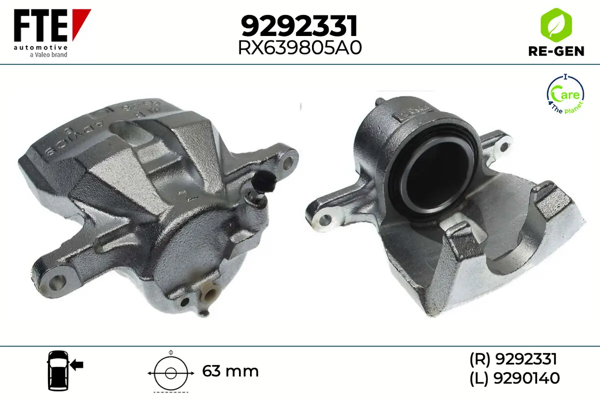 Bremssattel Vorderachse rechts FTE 9292331