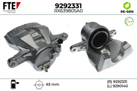 Bremssattel Vorderachse rechts FTE 9292331 Bild Bremssattel Vorderachse rechts FTE 9292331