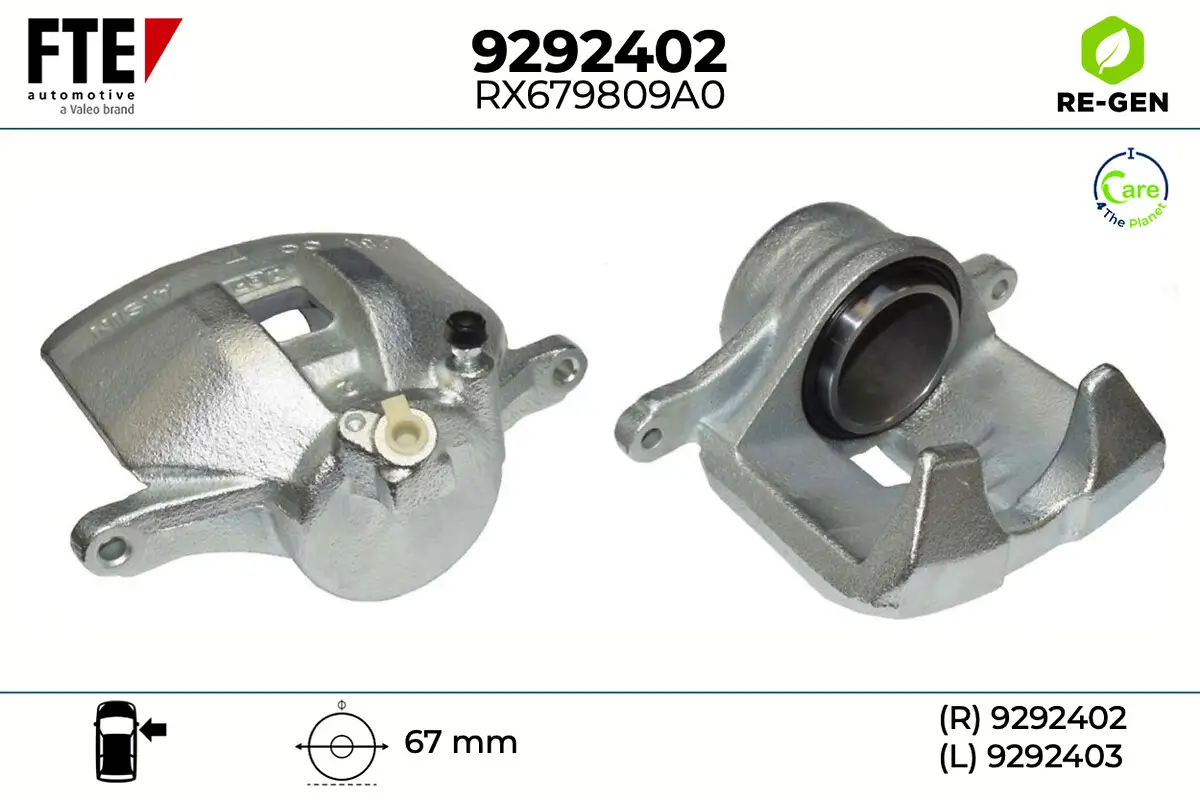Bremssattel Vorderachse rechts FTE 9292402