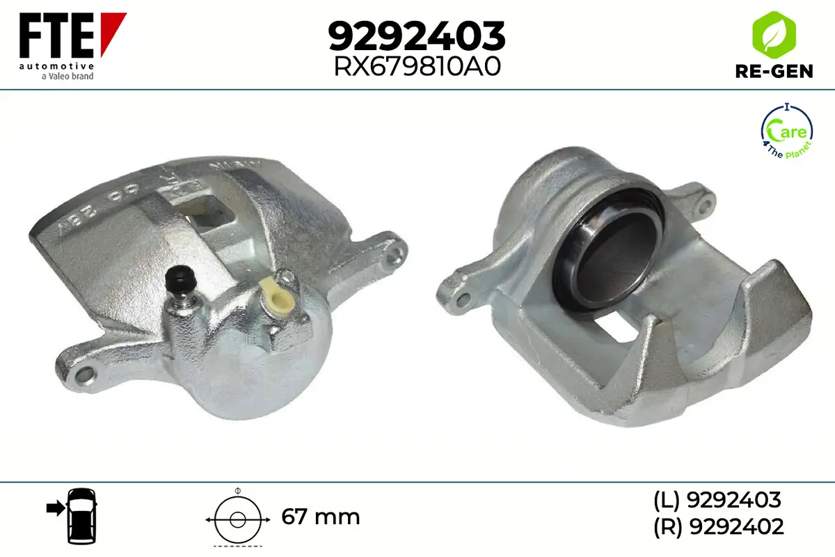 Bremssattel Vorderachse links FTE 9292403