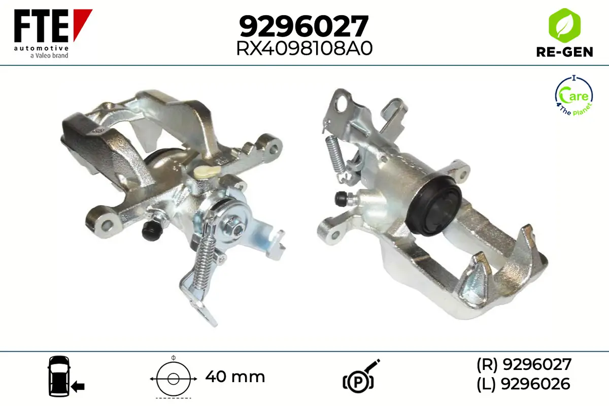 Bremssattel Hinterachse rechts FTE 9296027