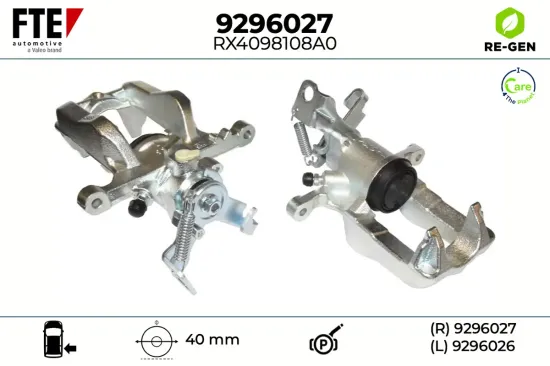 Bremssattel Hinterachse rechts FTE 9296027 Bild Bremssattel Hinterachse rechts FTE 9296027