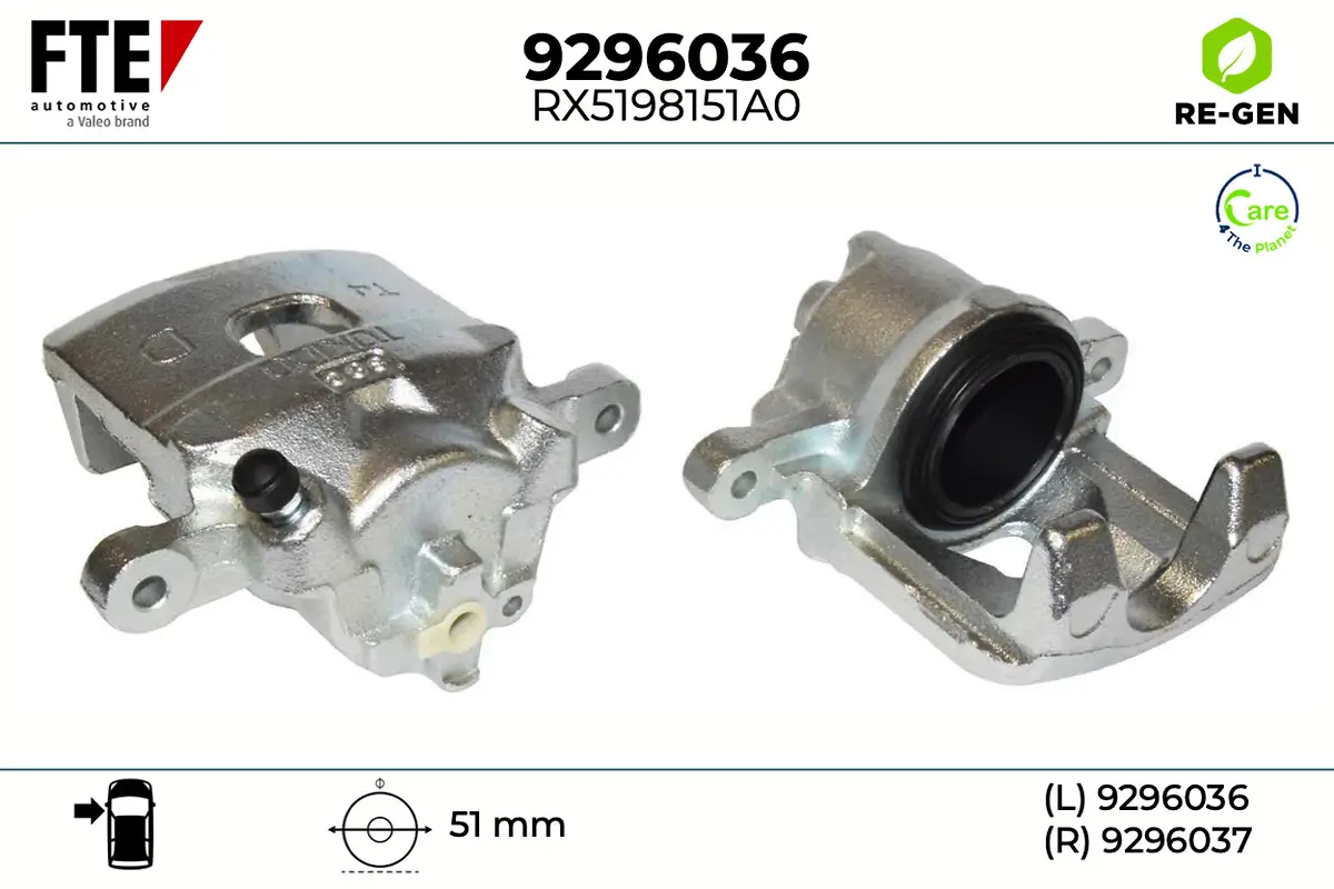 Bremssattel Vorderachse links FTE 9296036