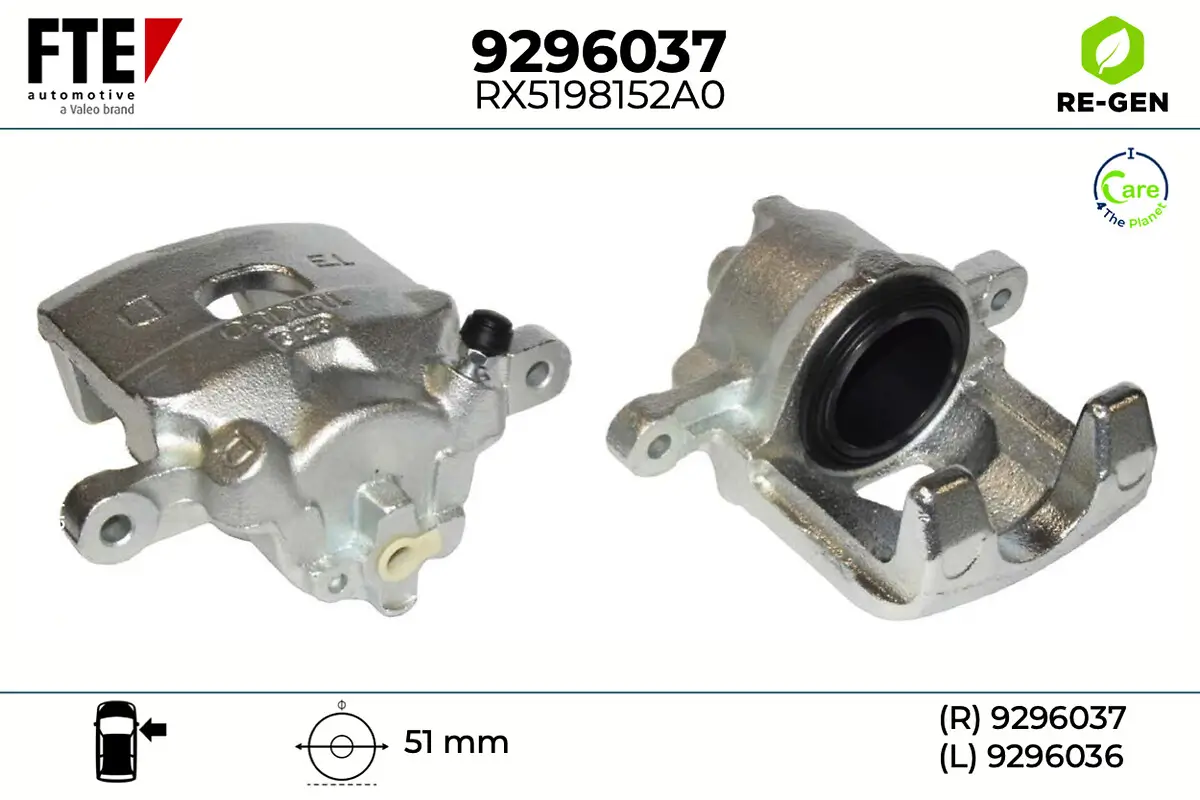 Bremssattel Vorderachse rechts FTE 9296037