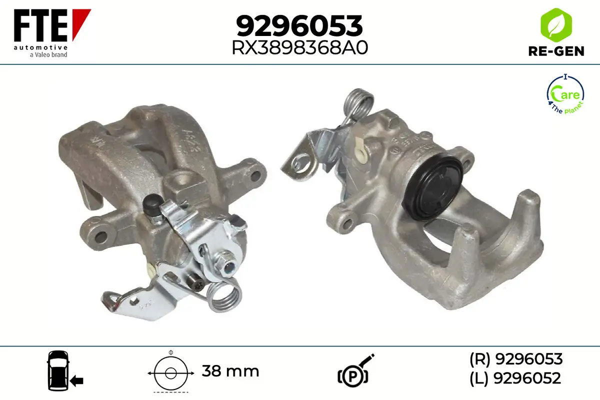 Bremssattel Hinterachse rechts FTE 9296053