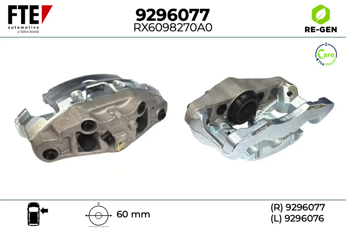Bremssattel Vorderachse rechts FTE 9296077