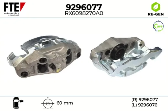 Bremssattel Vorderachse rechts FTE 9296077 Bild Bremssattel Vorderachse rechts FTE 9296077