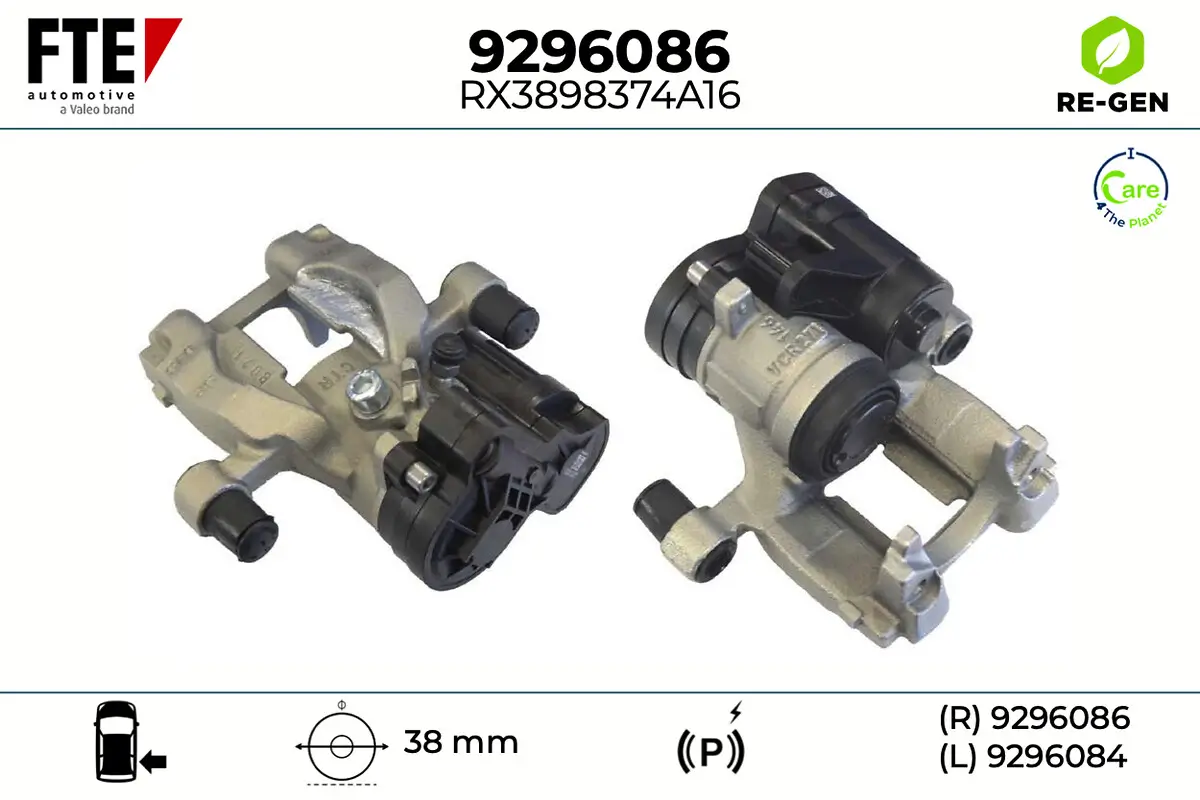 Bremssattel Hinterachse rechts FTE 9296086