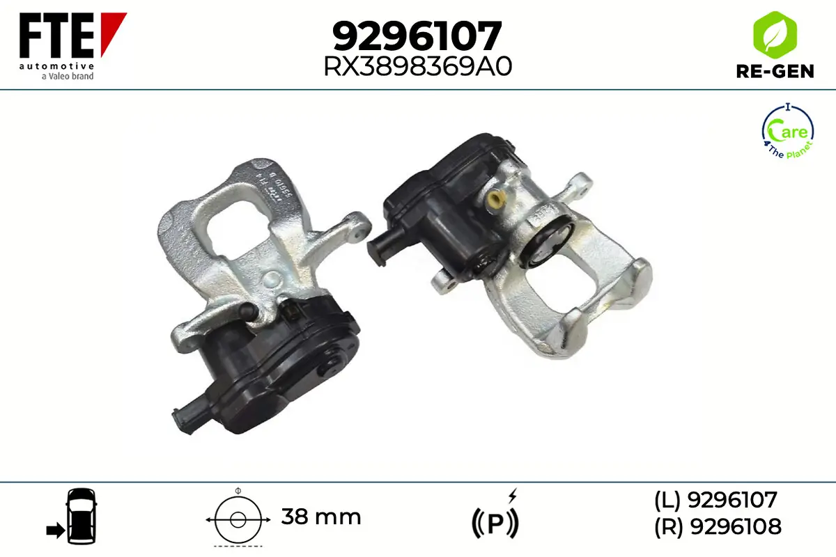 Bremssattel Hinterachse links FTE 9296107