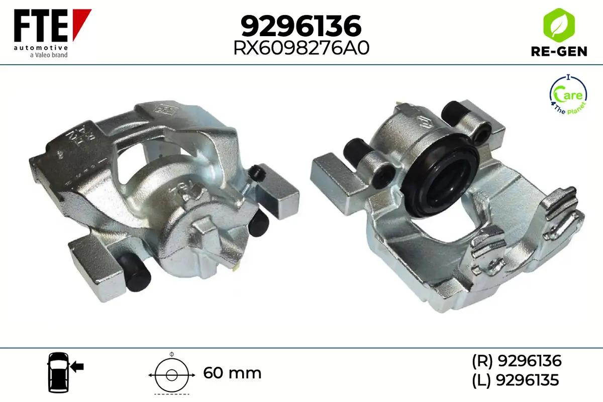 Bremssattel Vorderachse rechts FTE 9296136