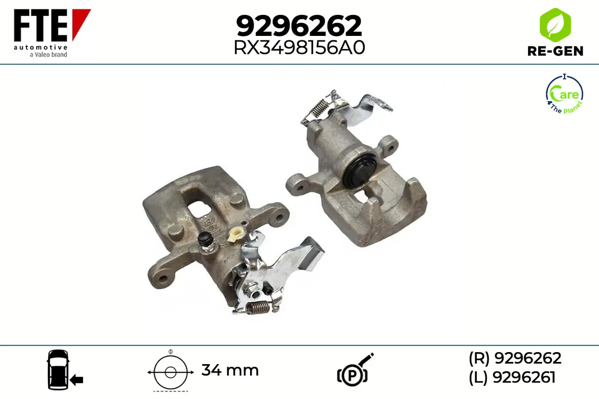 Bremssattel Hinterachse rechts FTE 9296262