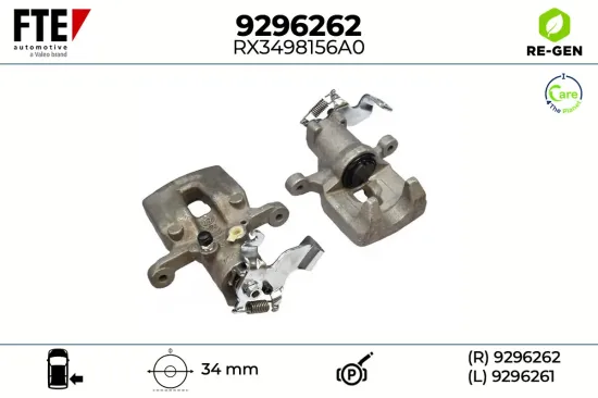 Bremssattel Hinterachse rechts FTE 9296262 Bild Bremssattel Hinterachse rechts FTE 9296262