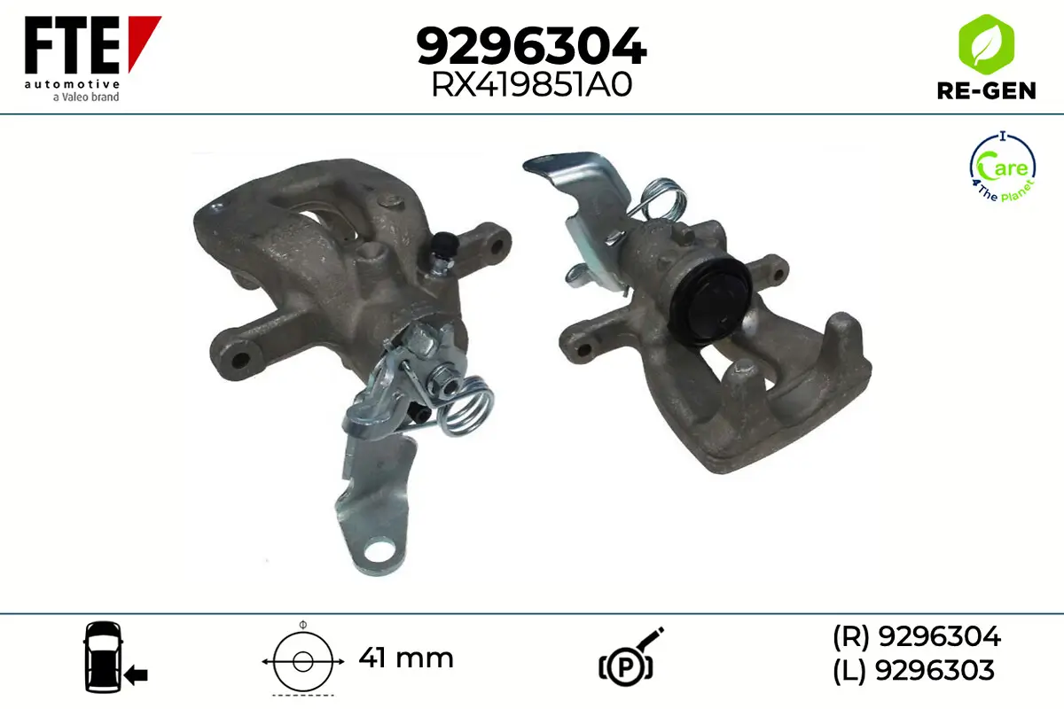 Bremssattel Hinterachse links FTE 9296304