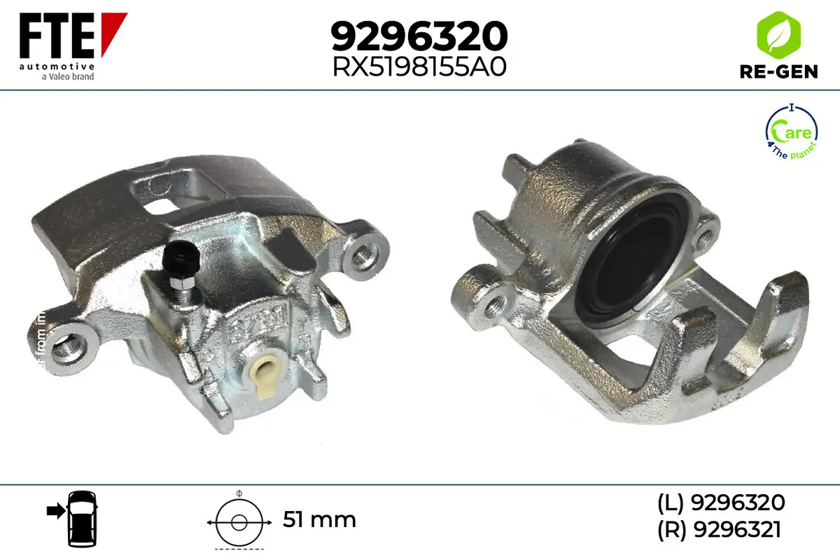 Bremssattel Vorderachse links FTE 9296320