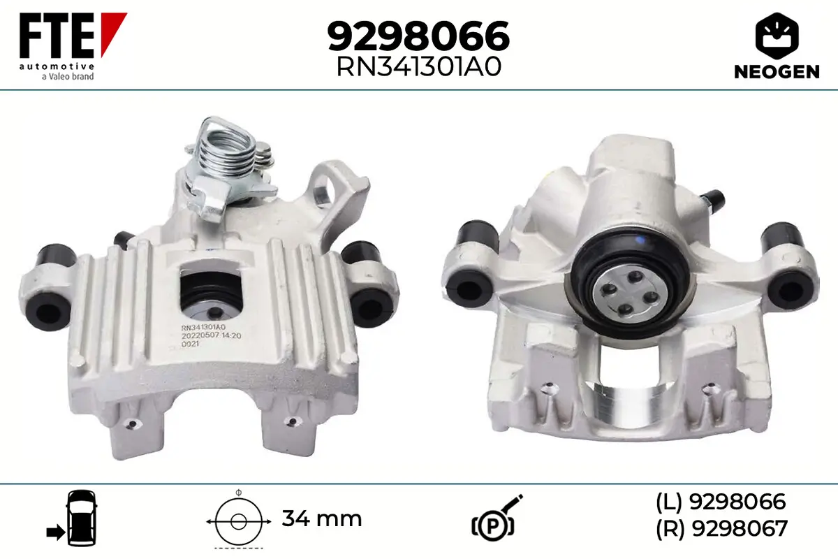 Bremssattel Hinterachse links FTE 9298066
