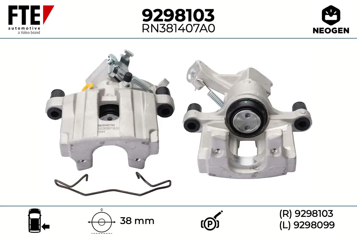 Bremssattel Hinterachse rechts FTE 9298103
