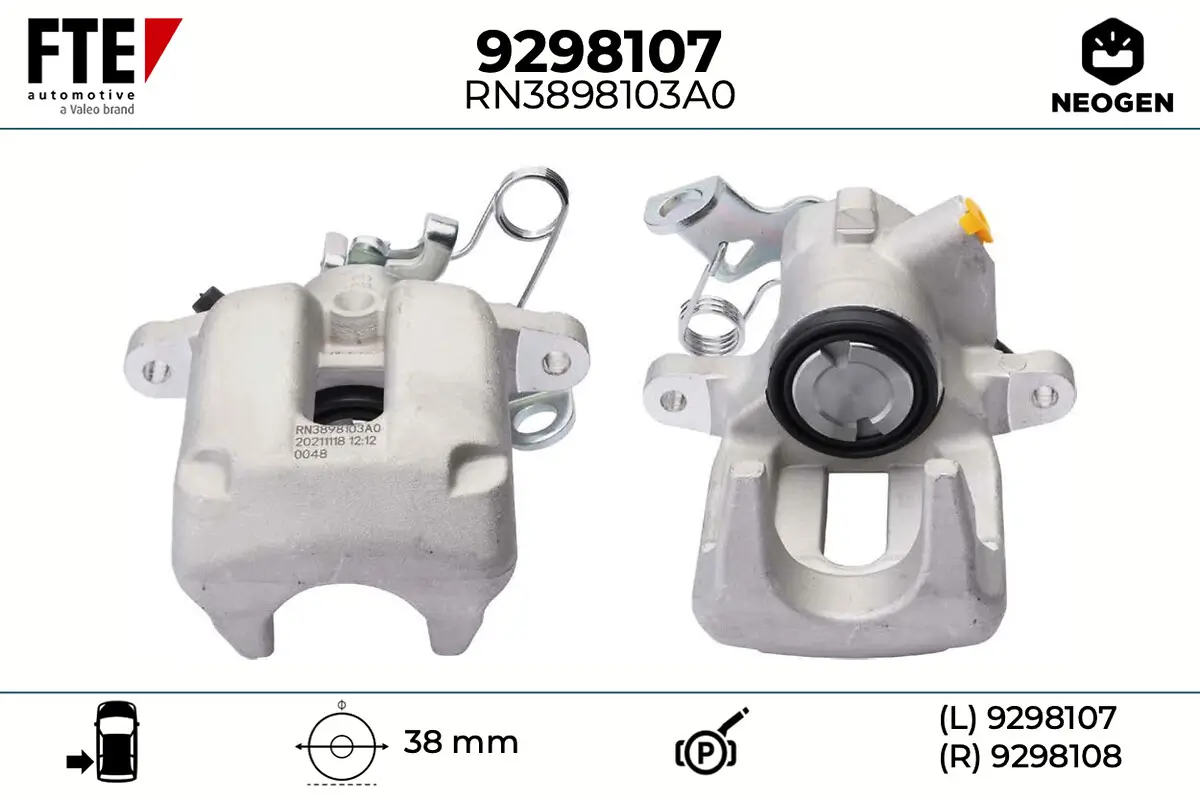 Bremssattel Hinterachse links FTE 9298107
