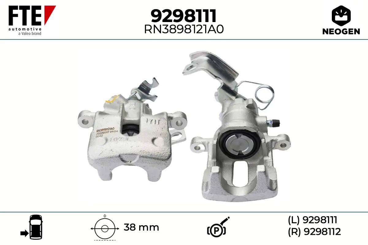 Bremssattel Hinterachse links FTE 9298111