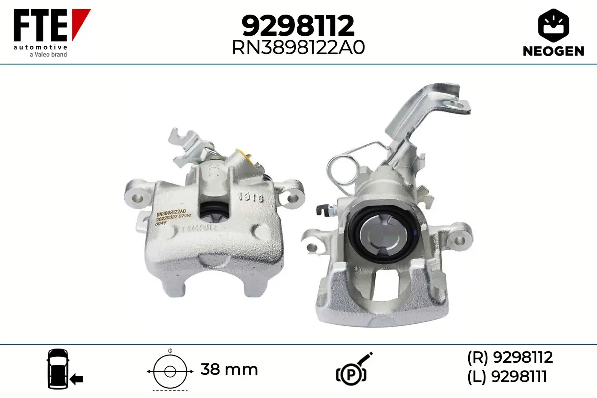 Bremssattel Hinterachse rechts FTE 9298112
