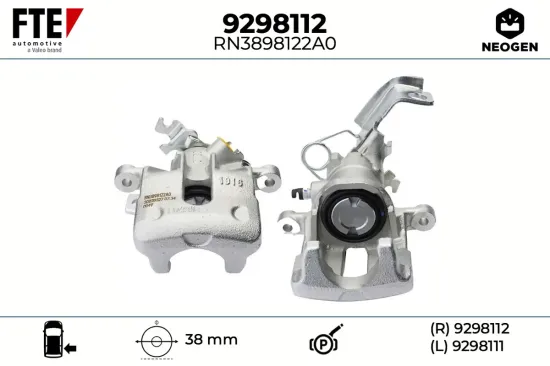 Bremssattel Hinterachse rechts FTE 9298112 Bild Bremssattel Hinterachse rechts FTE 9298112