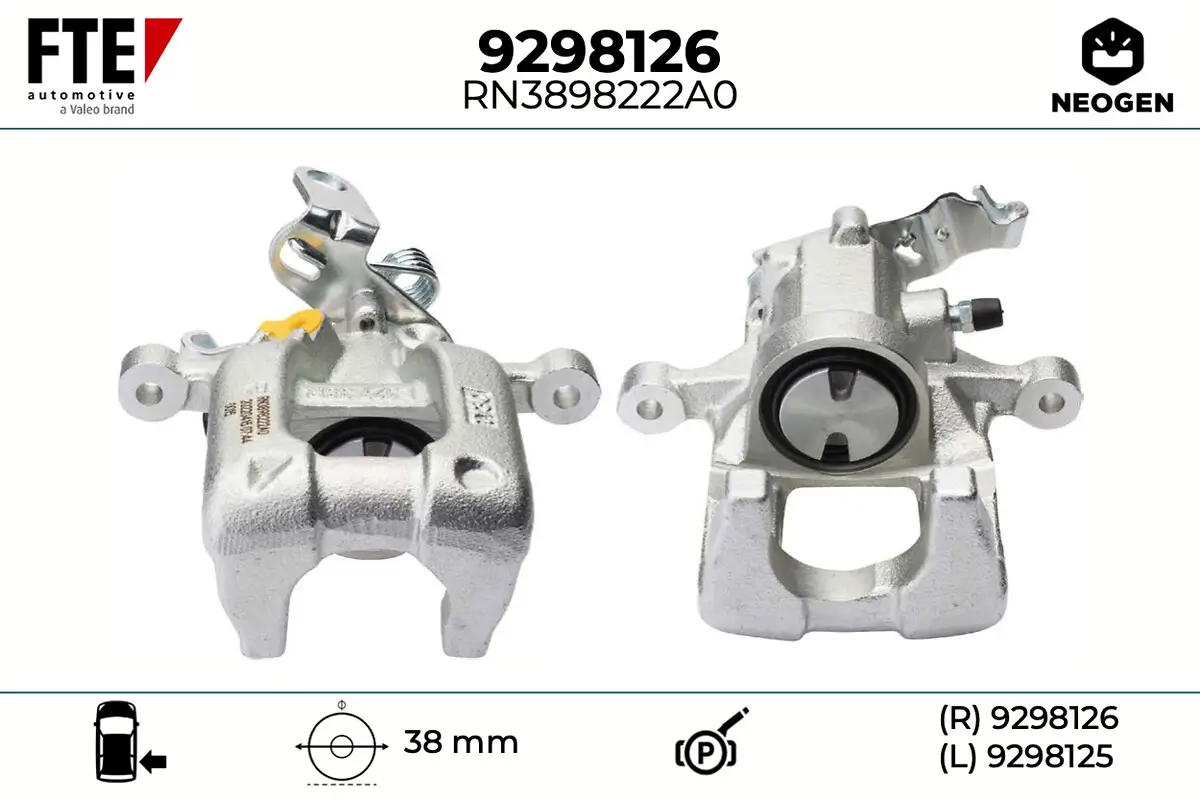 Bremssattel Hinterachse rechts FTE 9298126