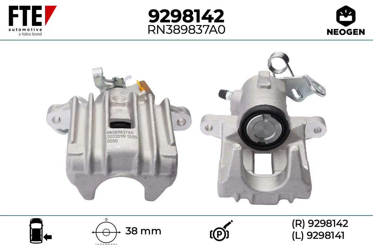 Bremssattel Hinterachse rechts FTE 9298142