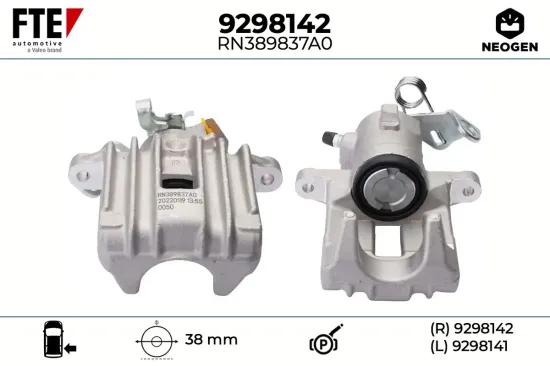 Bremssattel Hinterachse rechts FTE 9298142 Bild Bremssattel Hinterachse rechts FTE 9298142