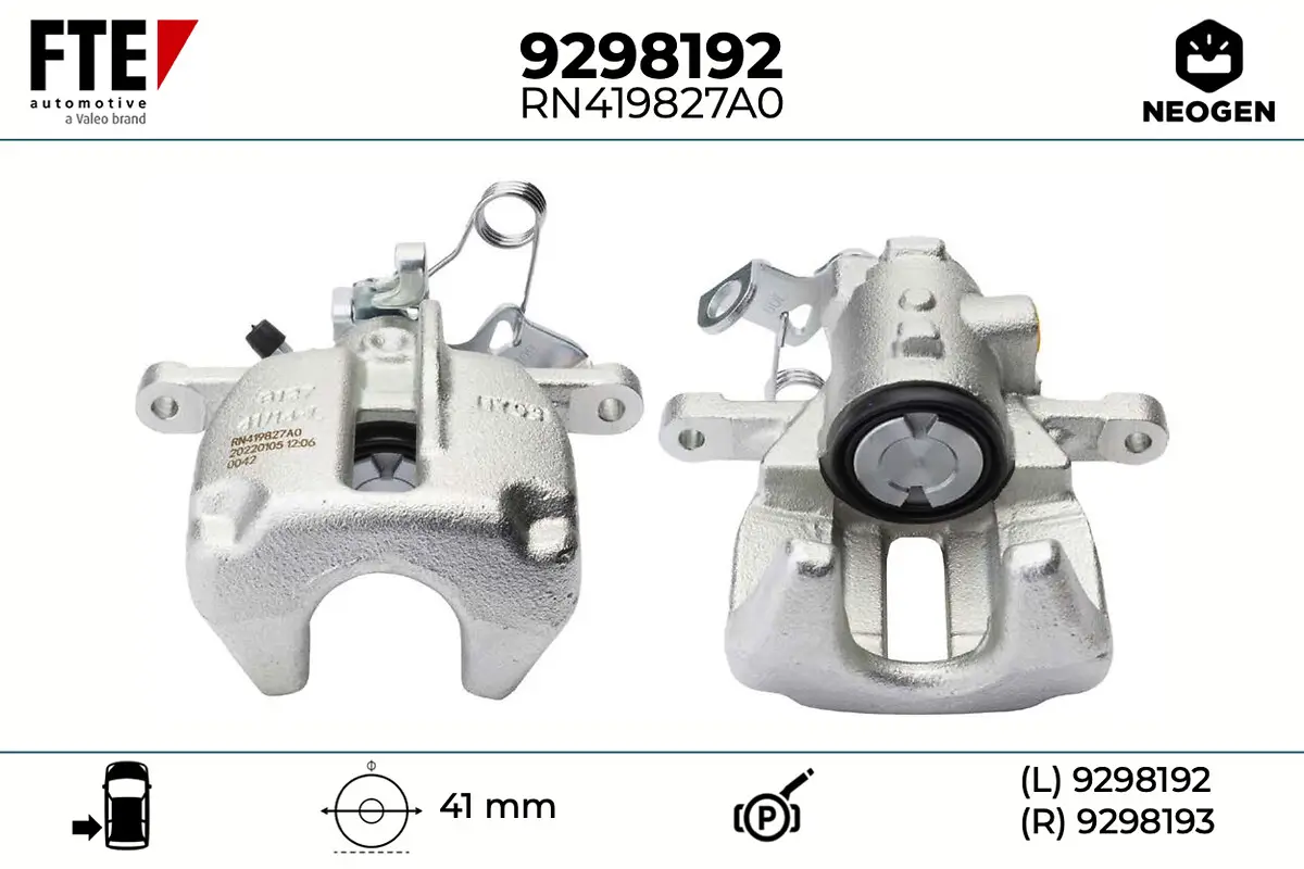 Bremssattel Hinterachse links FTE 9298192