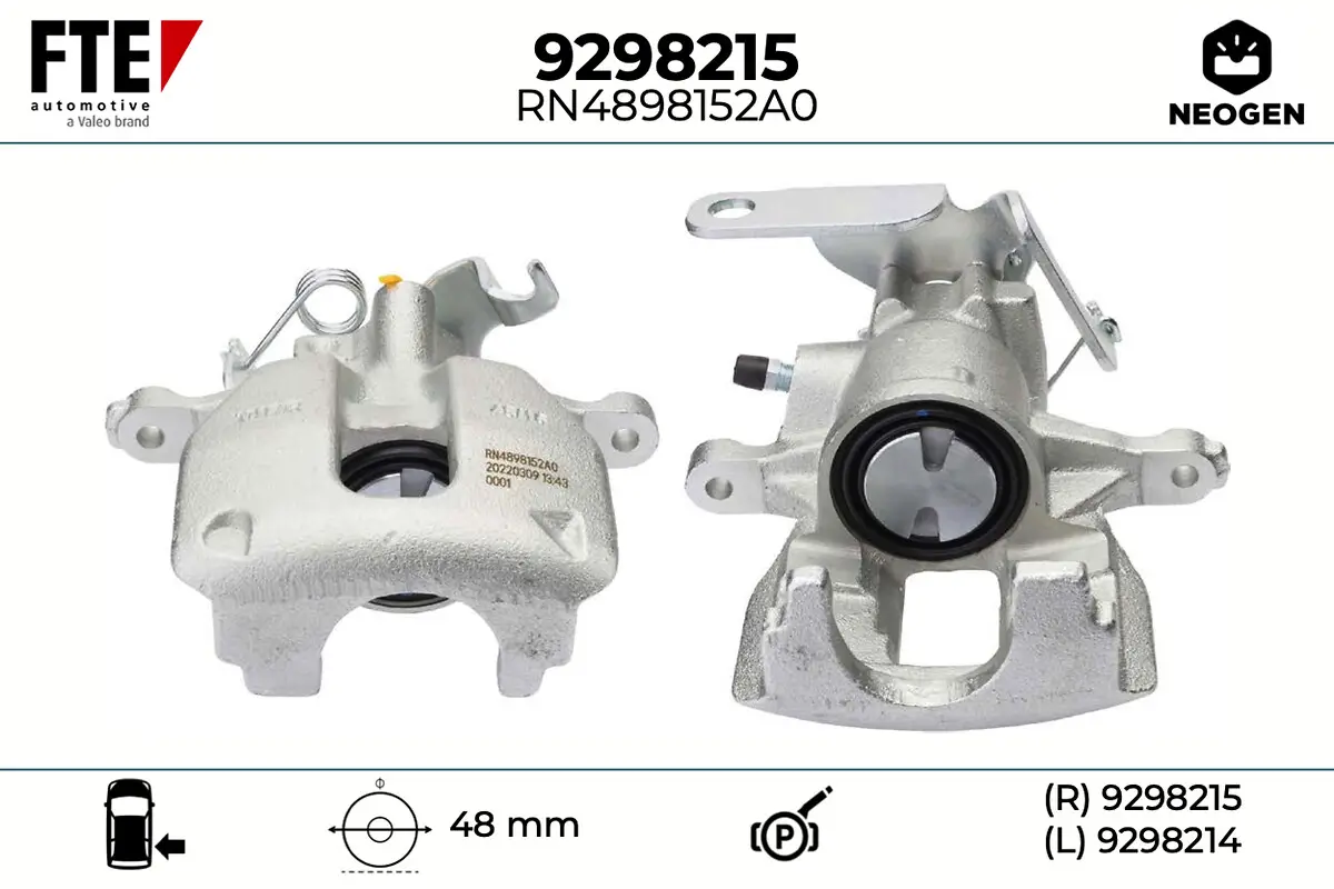 Bremssattel Hinterachse rechts FTE 9298215