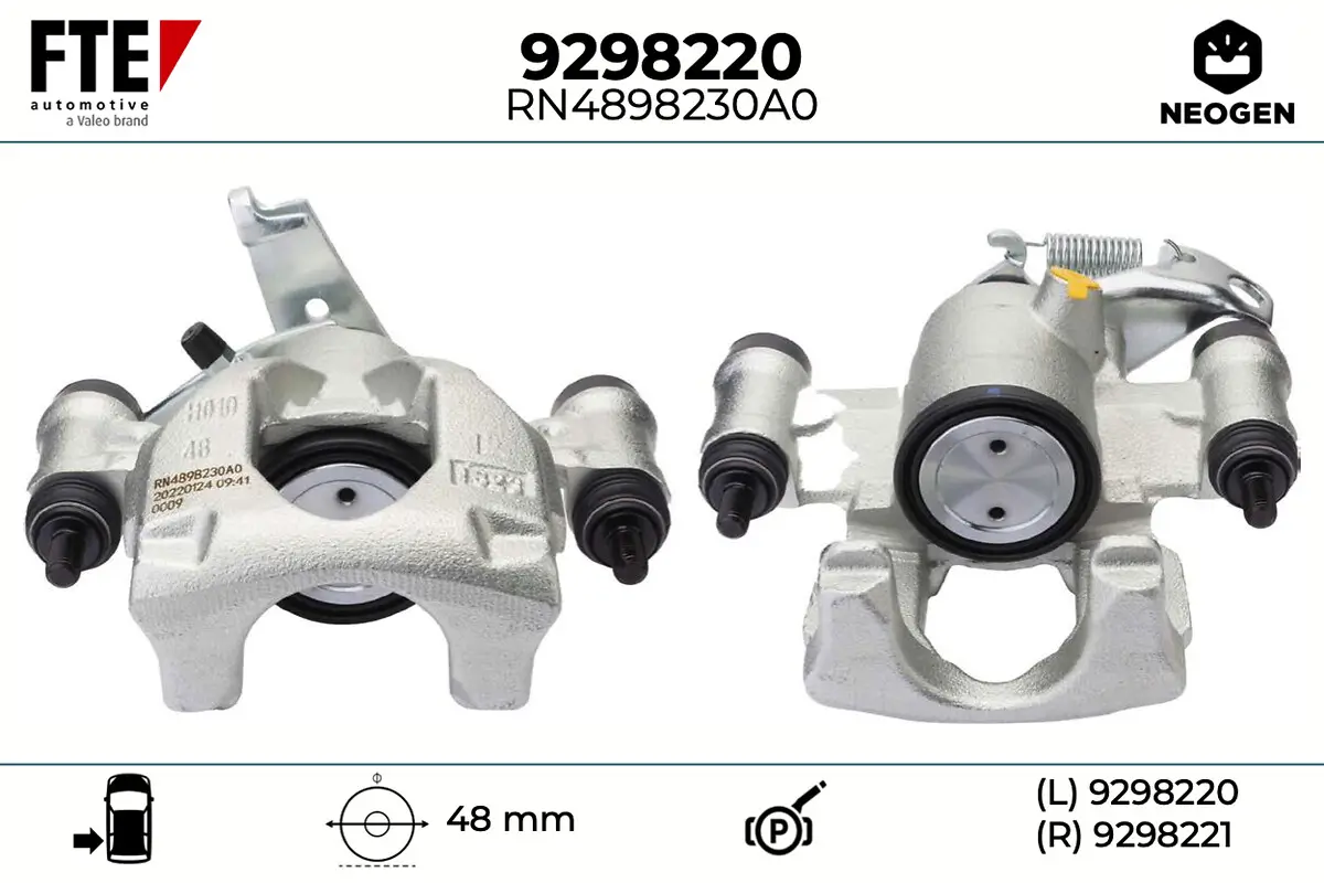 Bremssattel Hinterachse links FTE 9298220