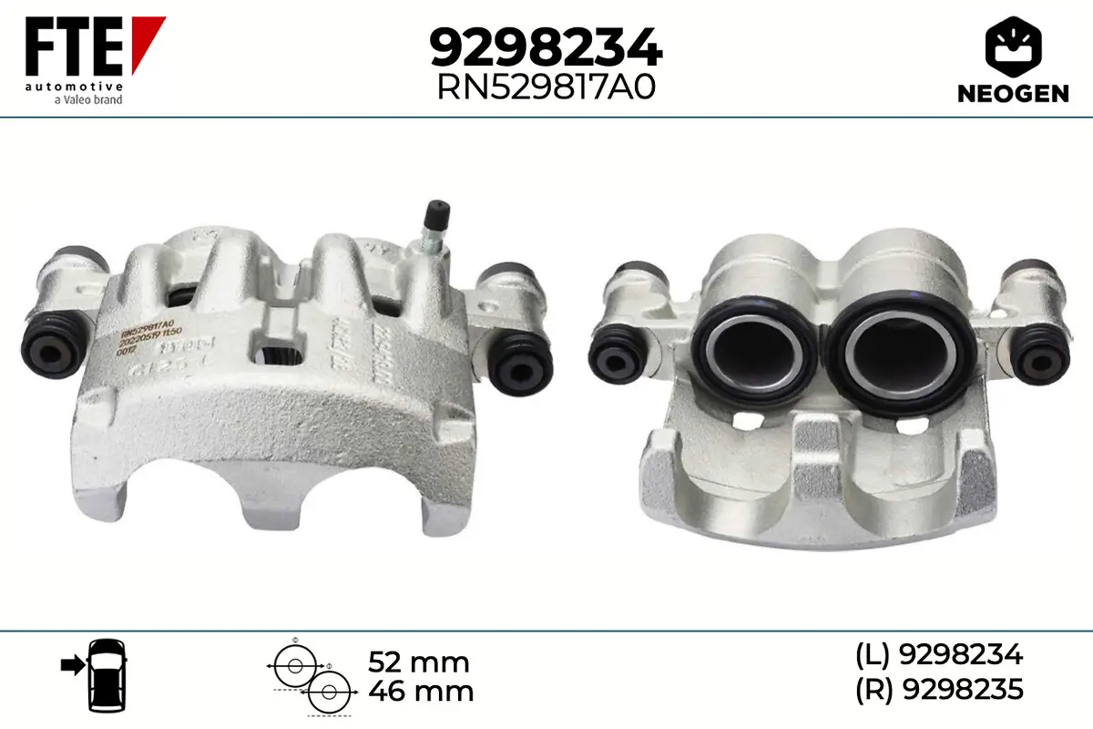 Bremssattel Vorderachse links FTE 9298234