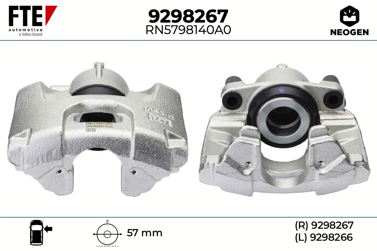 Bremssattel Vorderachse rechts FTE 9298267