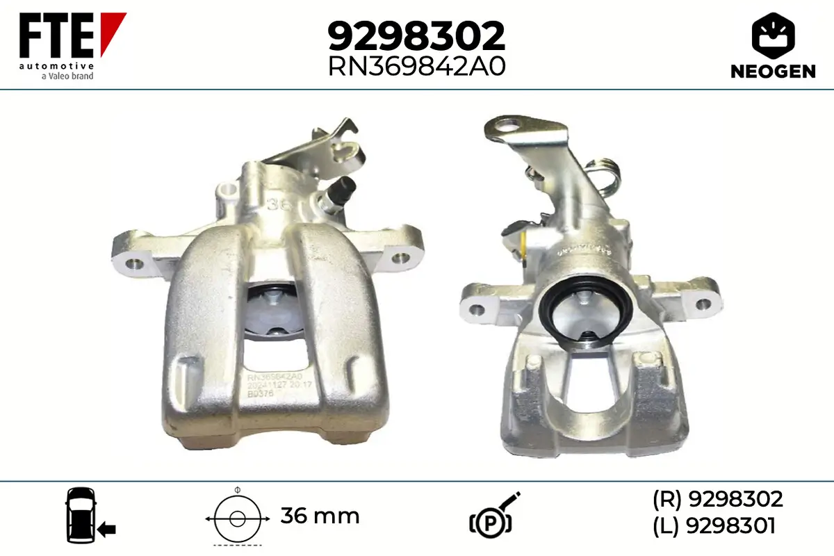 Bremssattel Hinterachse rechts FTE 9298302