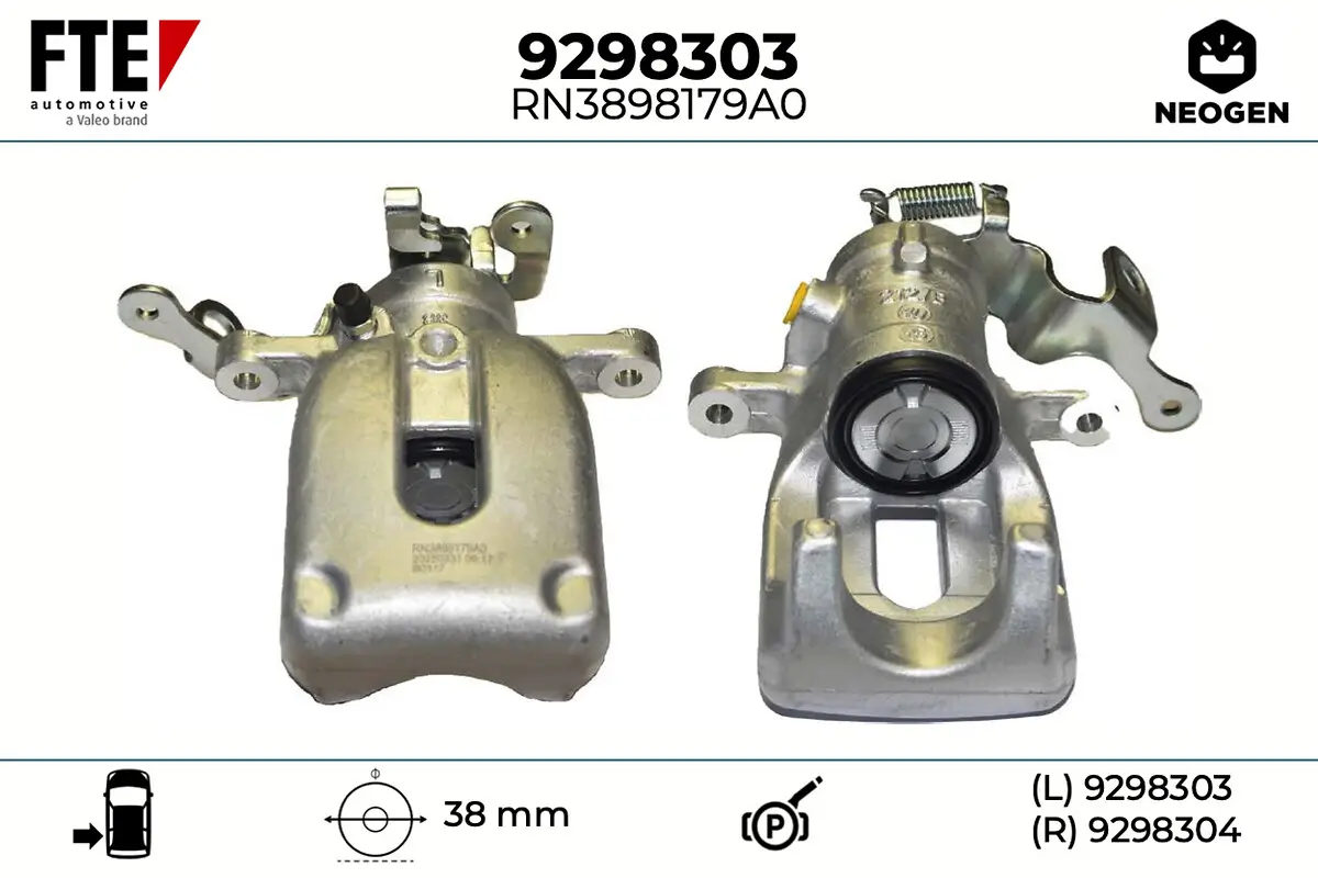 Bremssattel Hinterachse links FTE 9298303