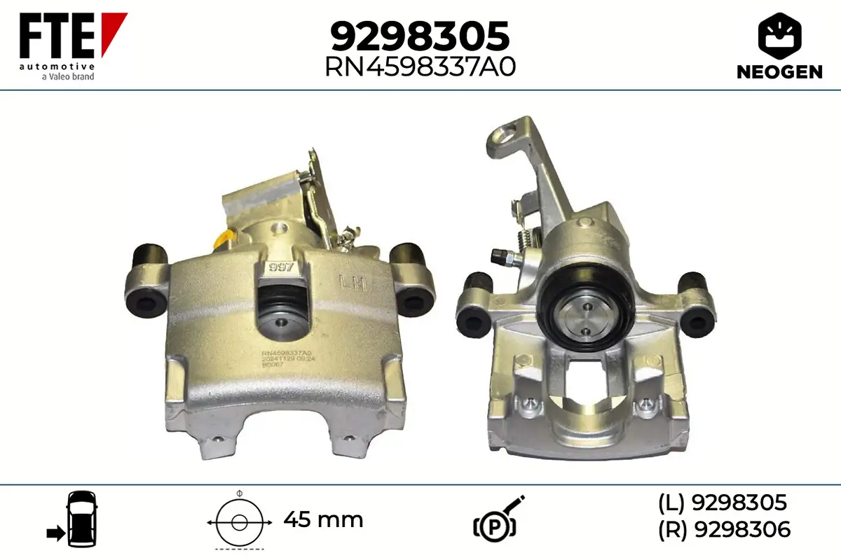 Bremssattel Hinterachse links FTE 9298305
