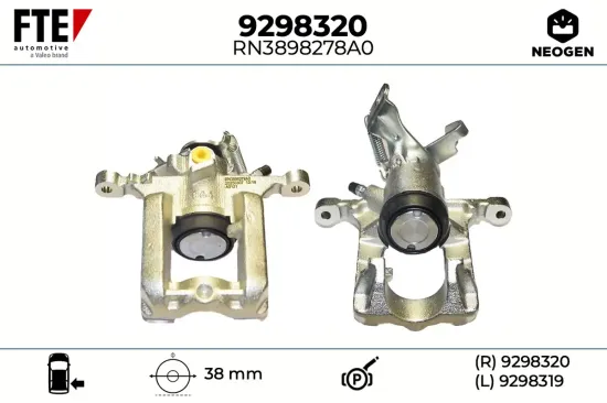 Bremssattel Hinterachse rechts FTE 9298320 Bild Bremssattel Hinterachse rechts FTE 9298320