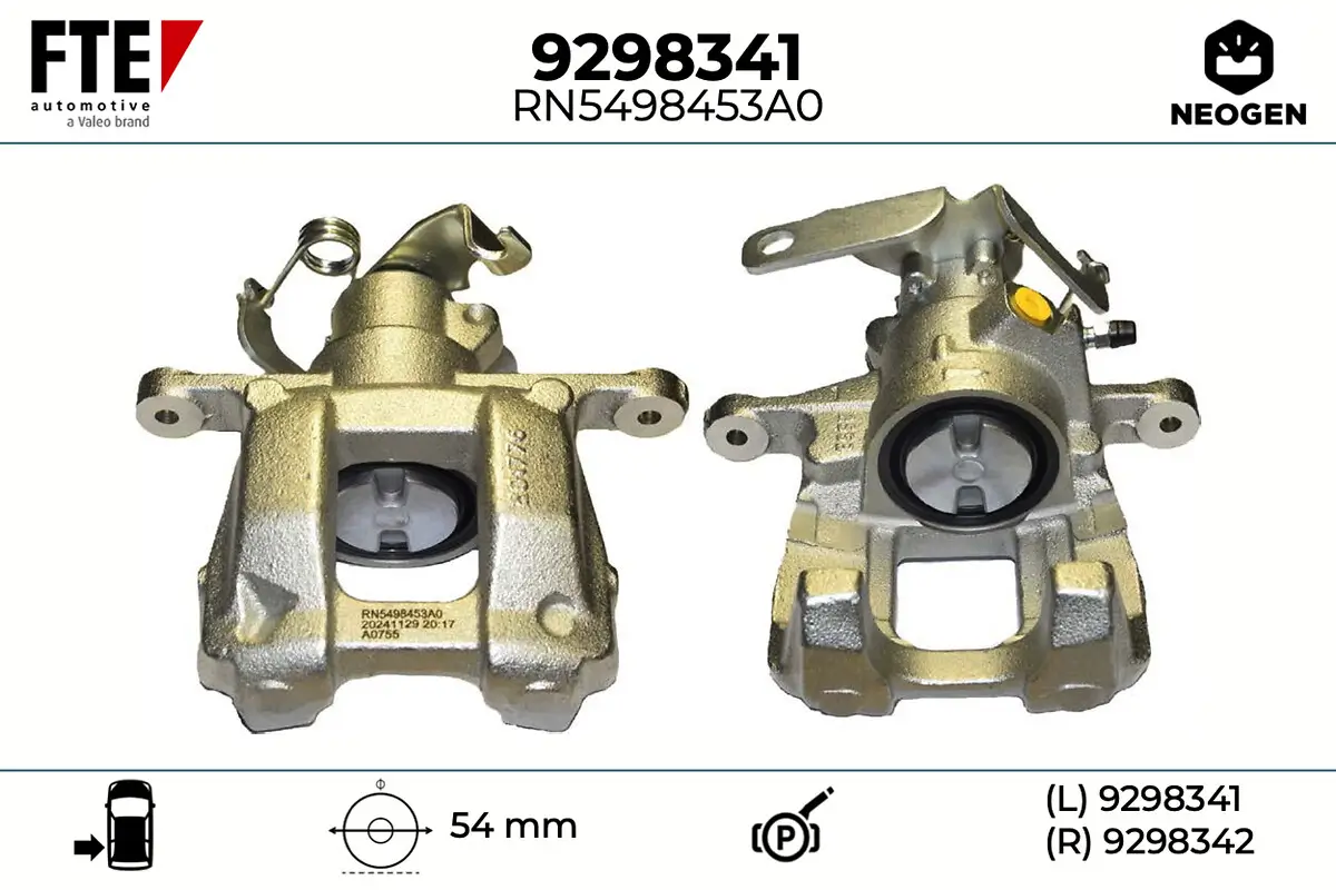 Bremssattel Hinterachse links FTE 9298341