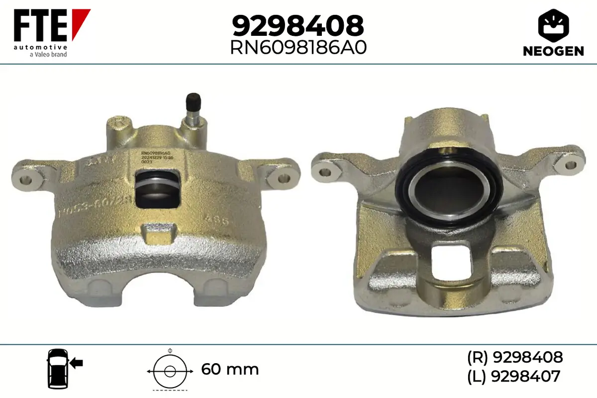 Bremssattel Vorderachse rechts FTE 9298408